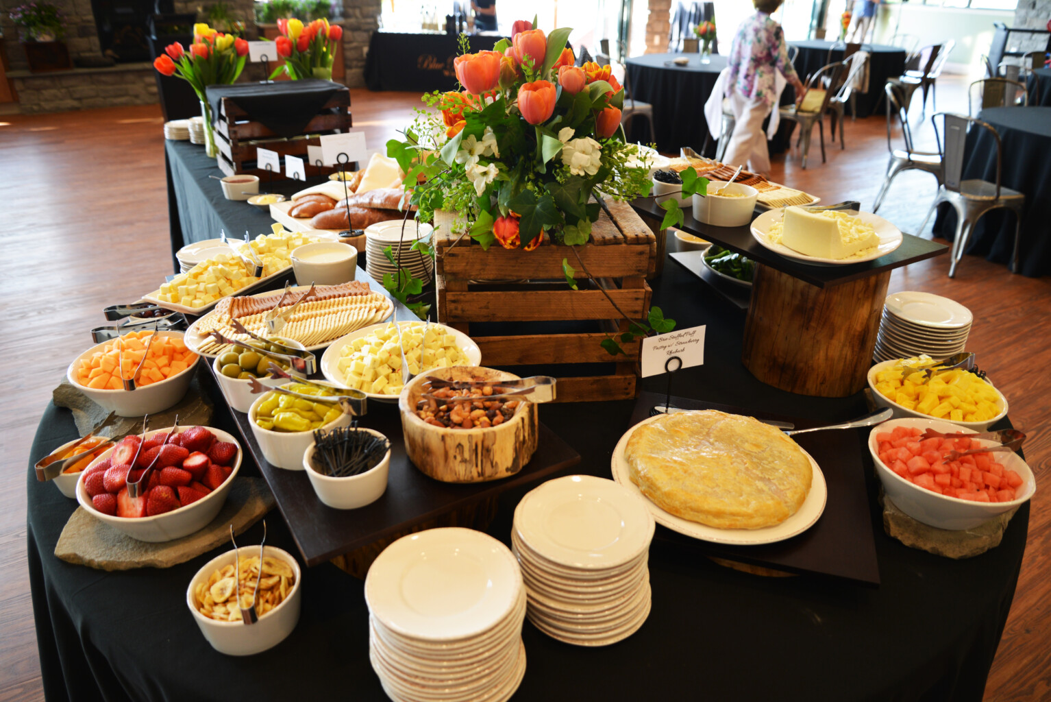 Chefs table in the middle of the room