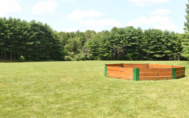 open field with gaga pit.