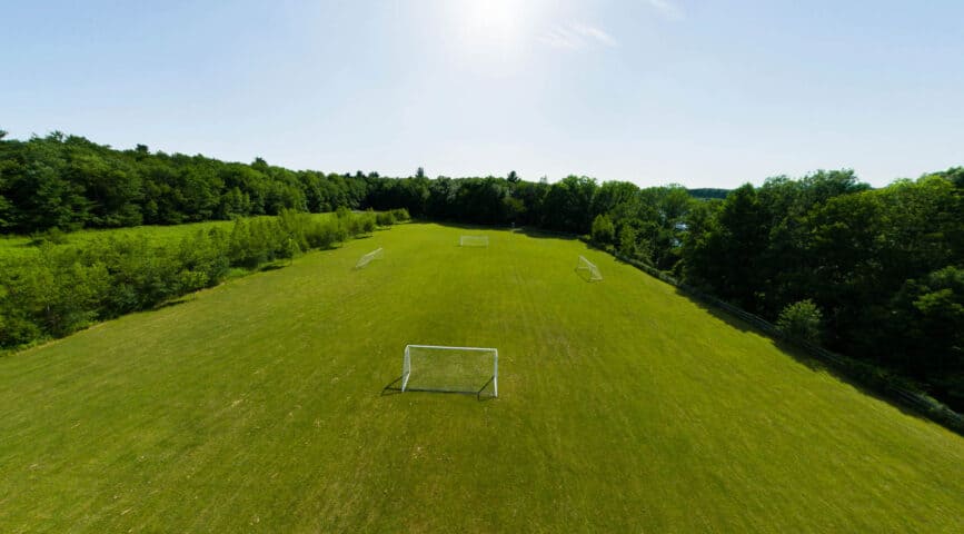 soccer field.