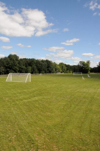 soccer field.