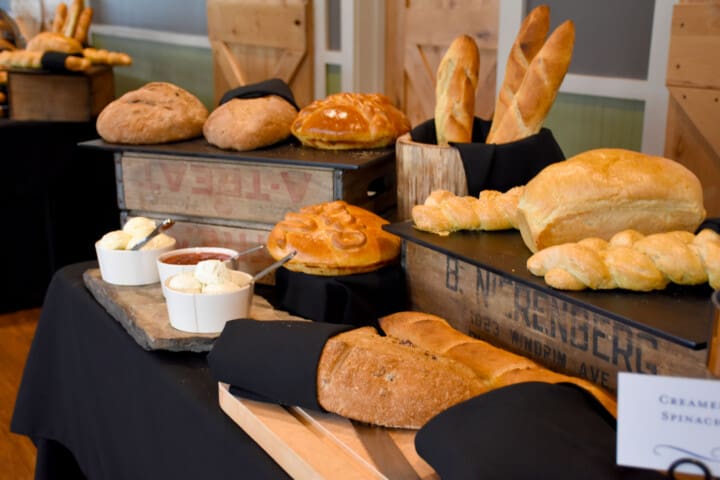 bread table for special event.
