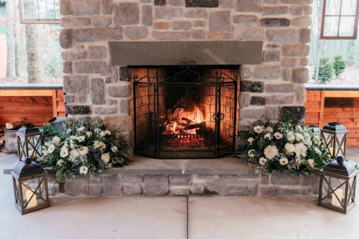 Pavilion fireplace.