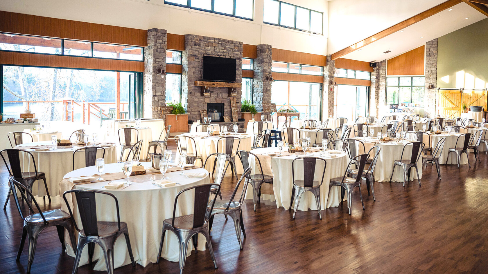 Dining Room Set For Tasting Event.