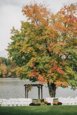 Lakeside Pergola - Fall colors.