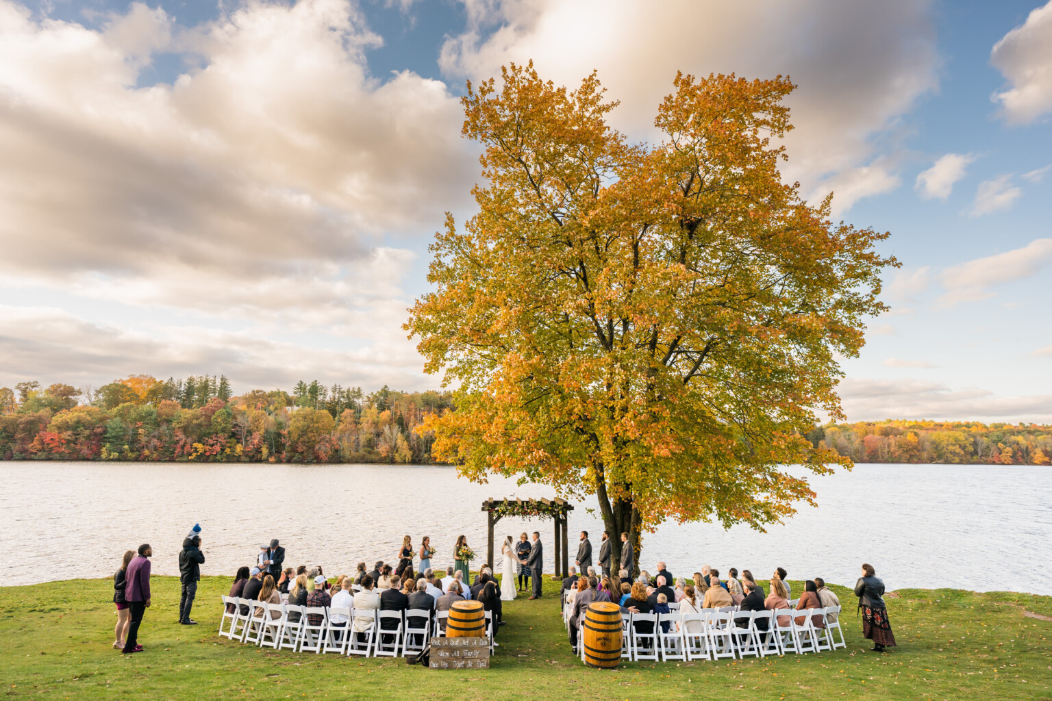 Lakeside pergola