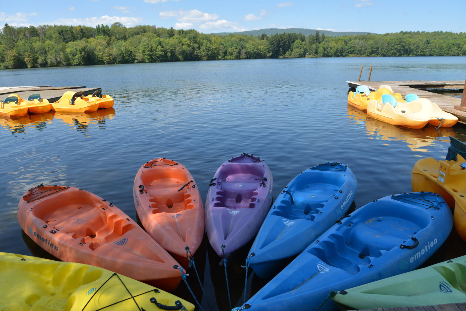 Kayaks & Paddleboats on the lake