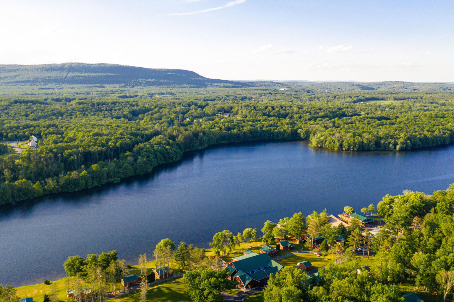 Aerial shot of Trout Lake