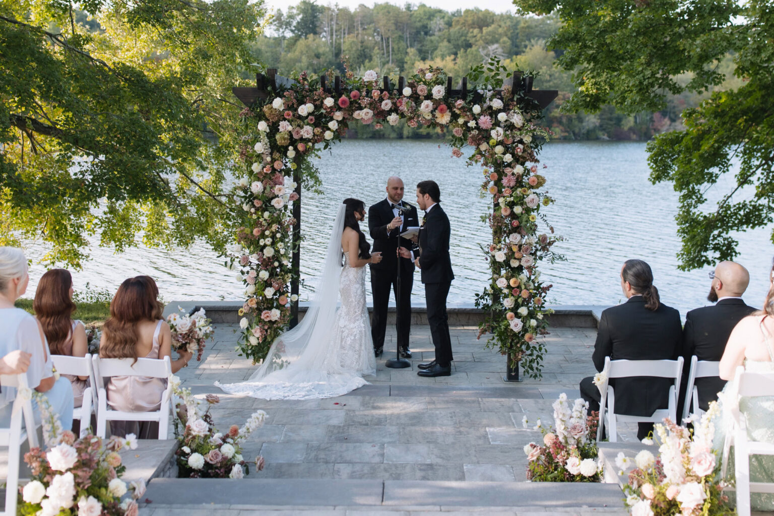 Decorated pavilion ceremony site