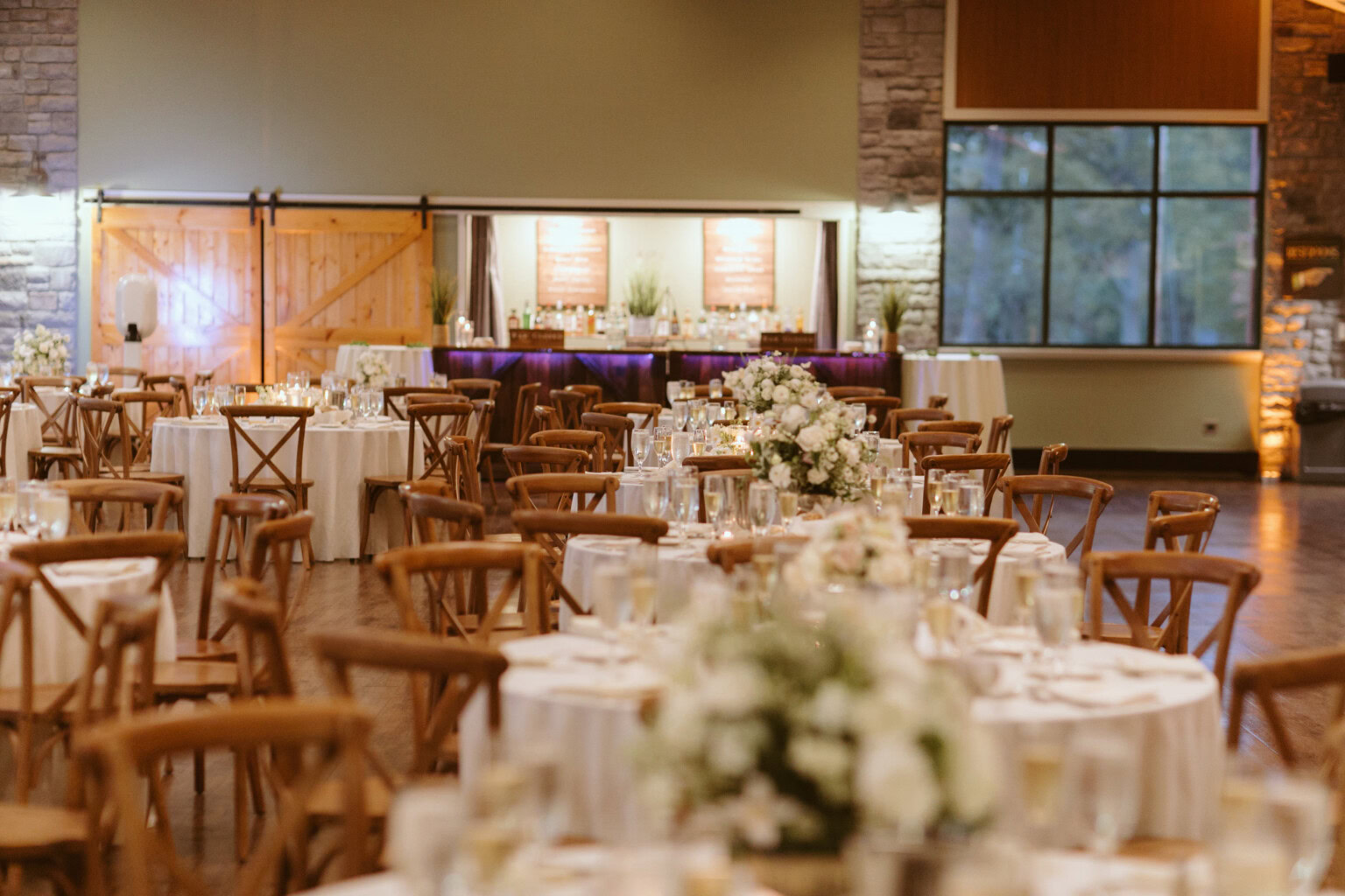 Reception space set - long shot