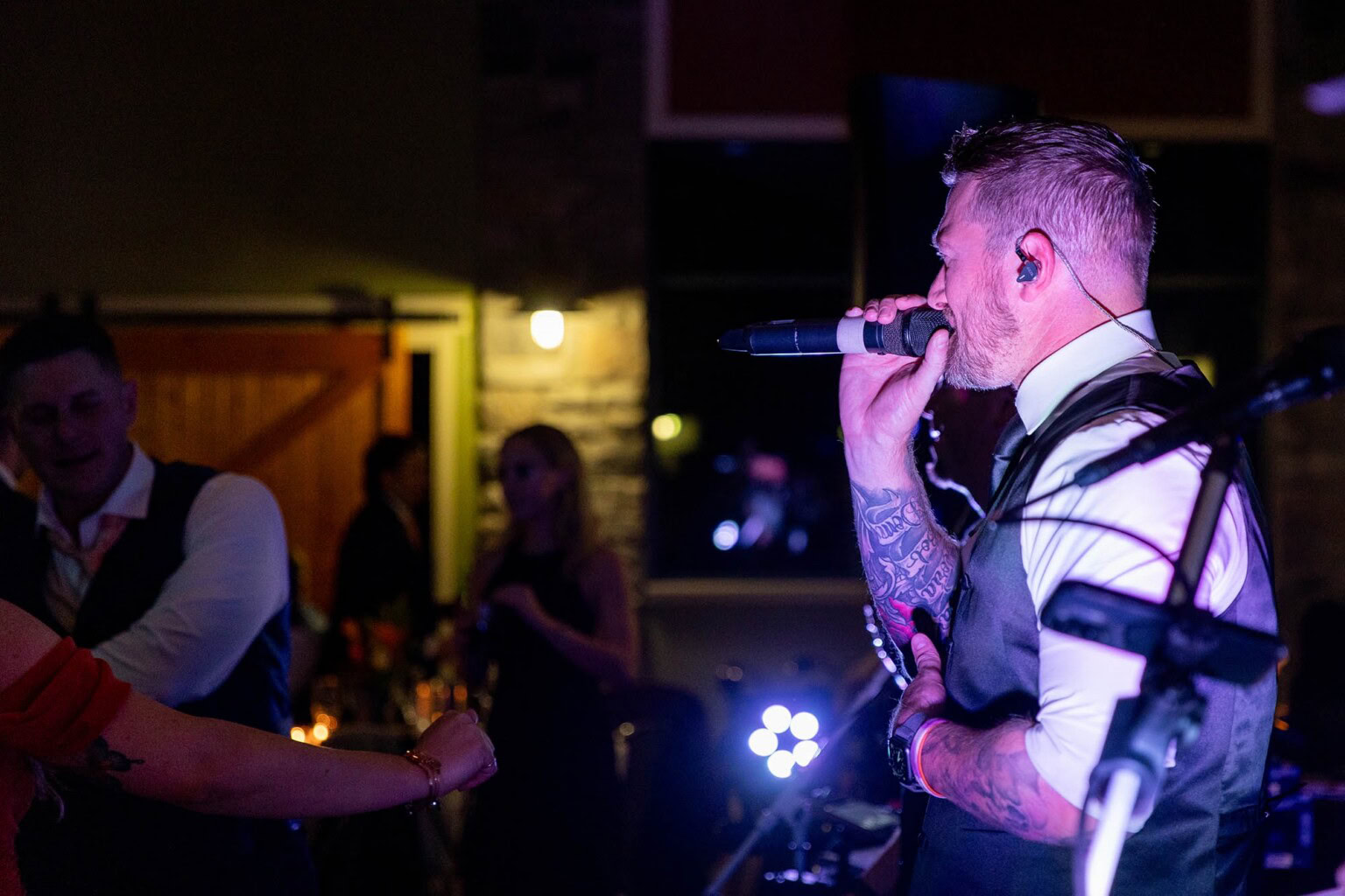 Live band performing at receptions